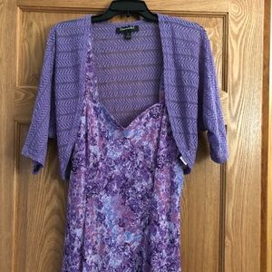 Women’s Dress with Sweater in Purple